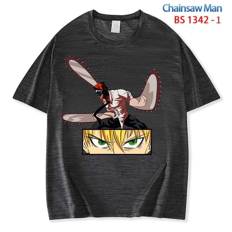 Chainsaw man  ice silk cotton loose and comfortable T-shirt from XS to 5XL  BS 1342 1