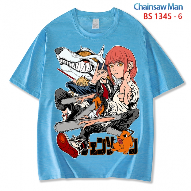 Chainsaw man  ice silk cotton loose and comfortable T-shirt from XS to 5XL  BS 1345 6