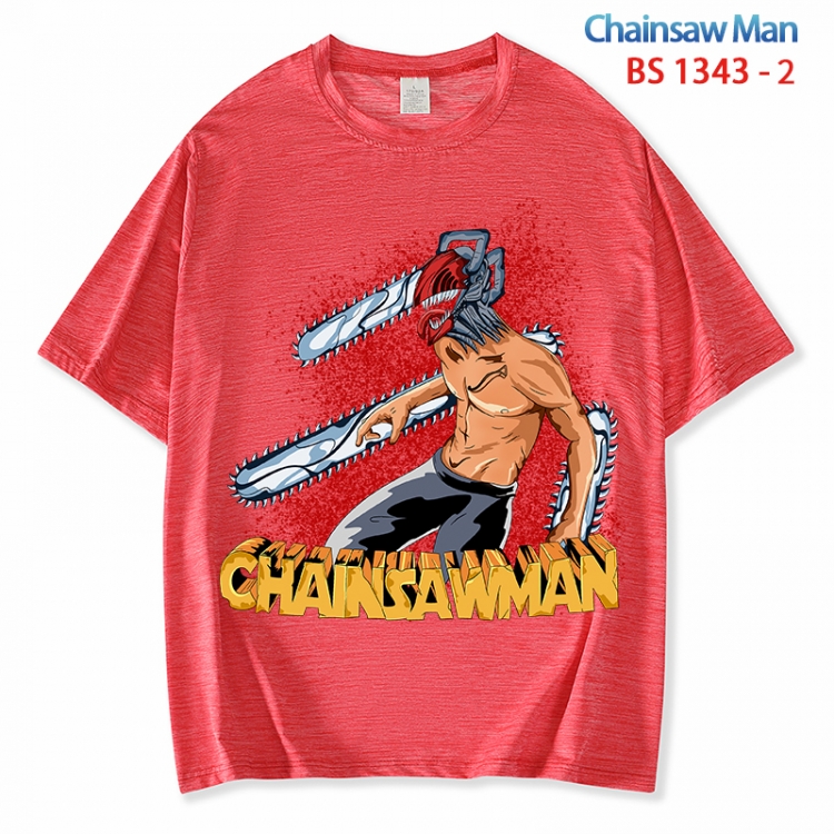 Chainsaw man  ice silk cotton loose and comfortable T-shirt from XS to 5XL  BS 1343 2