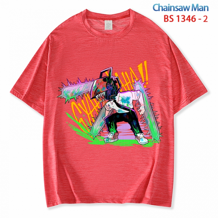 Chainsaw man  ice silk cotton loose and comfortable T-shirt from XS to 5XL BS 1346 2