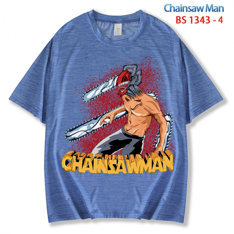 Chainsaw man  ice silk cotton loose and comfortable T-shirt from XS to 5XL  BS 1343 4