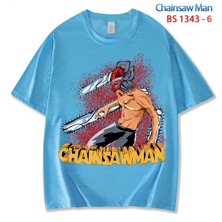 Chainsaw man  ice silk cotton loose and comfortable T-shirt from XS to 5XL  BS 1343 6