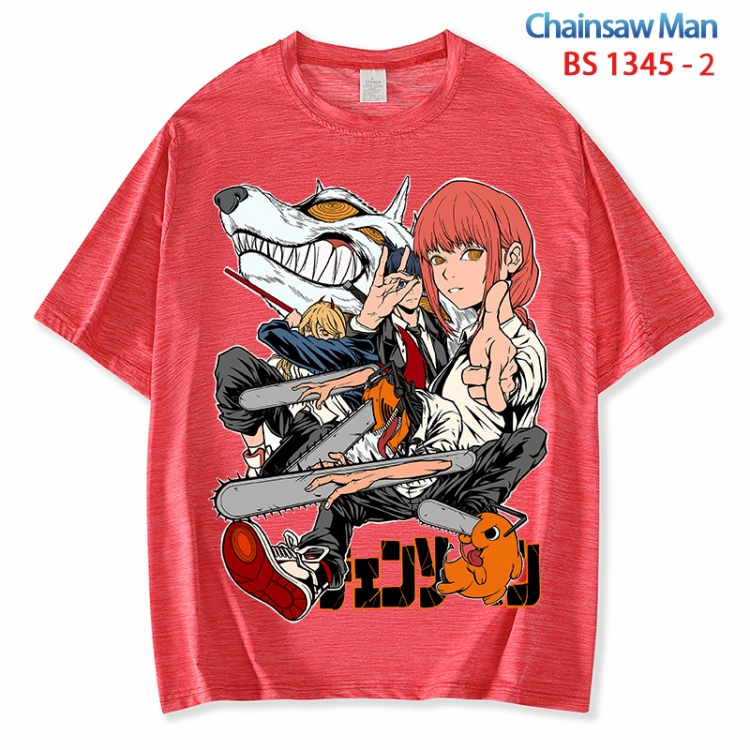 Chainsaw man  ice silk cotton loose and comfortable T-shirt from XS to 5XL  BS 1345 2