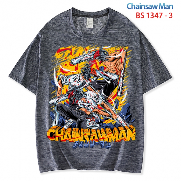 Chainsaw man  ice silk cotton loose and comfortable T-shirt from XS to 5XL BS 1347 3