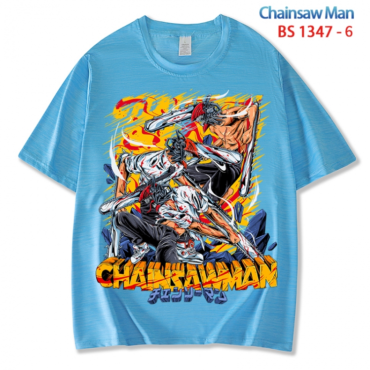 Chainsaw man  ice silk cotton loose and comfortable T-shirt from XS to 5XL  BS 1347 6