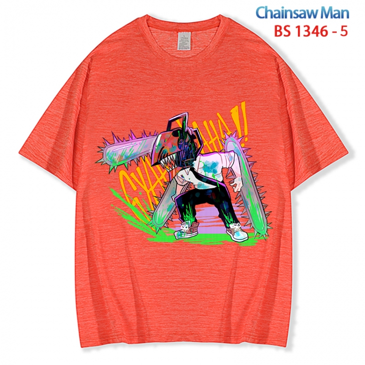 Chainsaw man  ice silk cotton loose and comfortable T-shirt from XS to 5XL BS 1346 5