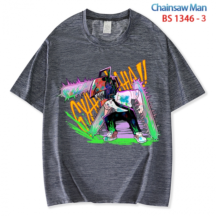 Chainsaw man  ice silk cotton loose and comfortable T-shirt from XS to 5XL  BS 1346 3