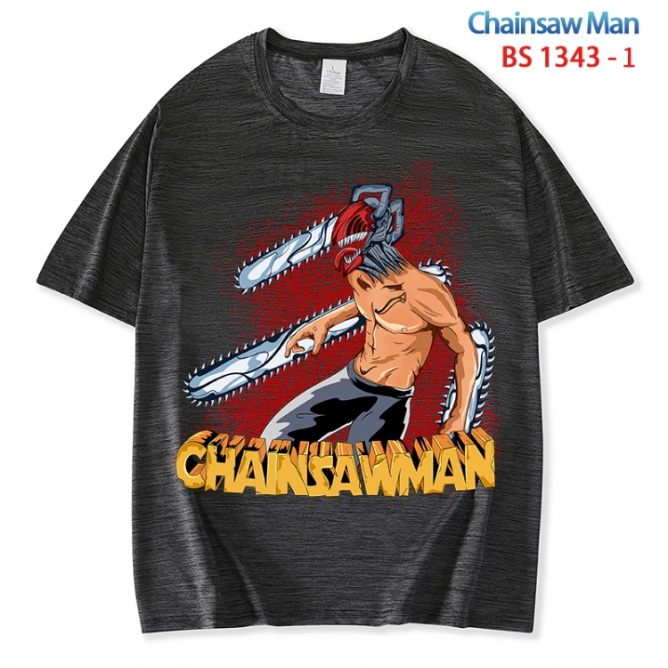 Chainsaw man  ice silk cotton loose and comfortable T-shirt from XS to 5XL BS 1343 1