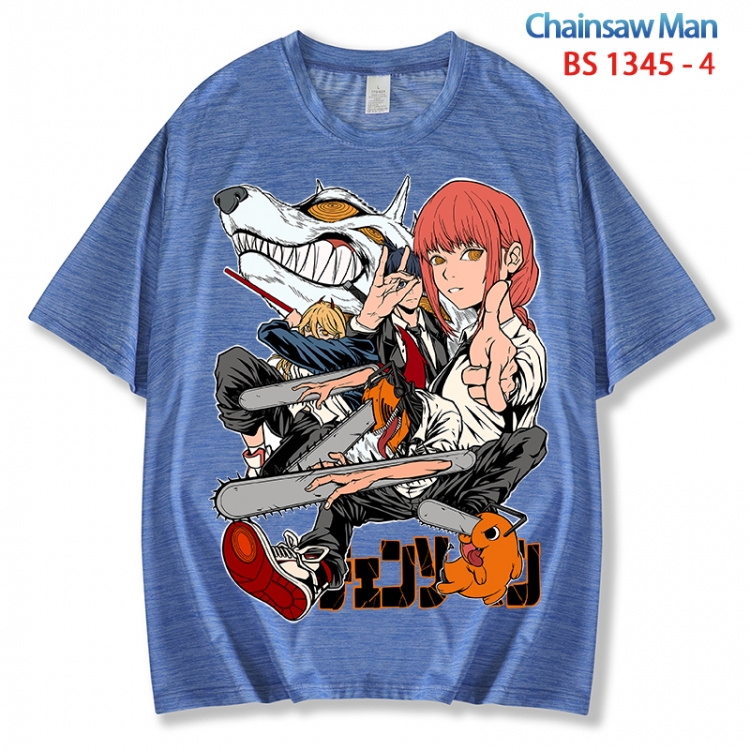 Chainsaw man  ice silk cotton loose and comfortable T-shirt from XS to 5XL  BS 1345 4