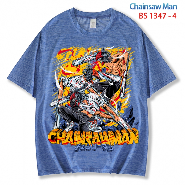 Chainsaw man  ice silk cotton loose and comfortable T-shirt from XS to 5XL  BS 1347 4