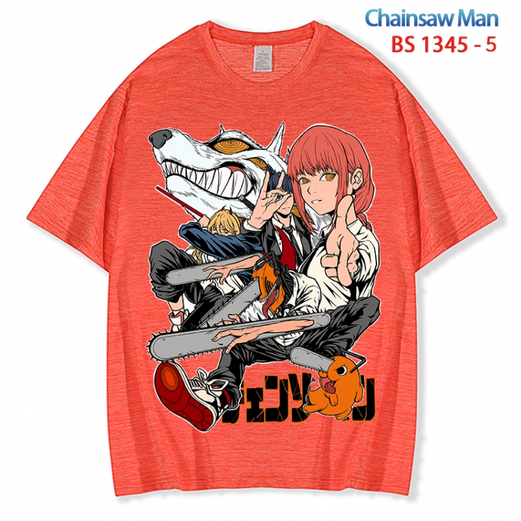 Chainsaw man  ice silk cotton loose and comfortable T-shirt from XS to 5XL BS 1345 5