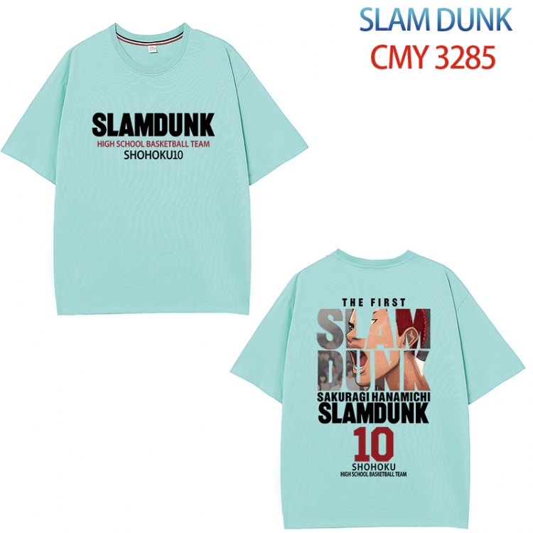 Slam Dunk Anime peripheral double-sided printed pure cotton T-shirt from S to 4XL CMY-3285-4