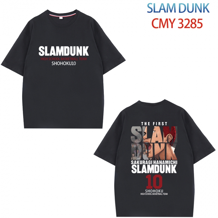 Slam Dunk Anime peripheral double-sided printed pure cotton T-shirt from S to 4XL CMY-3285-2