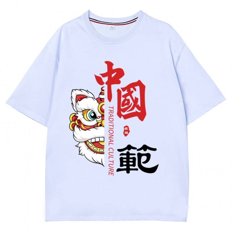 China-Chic Wind Anime Surrounding New Pure Cotton T-shirt from S to 4XL CMY-3122-1