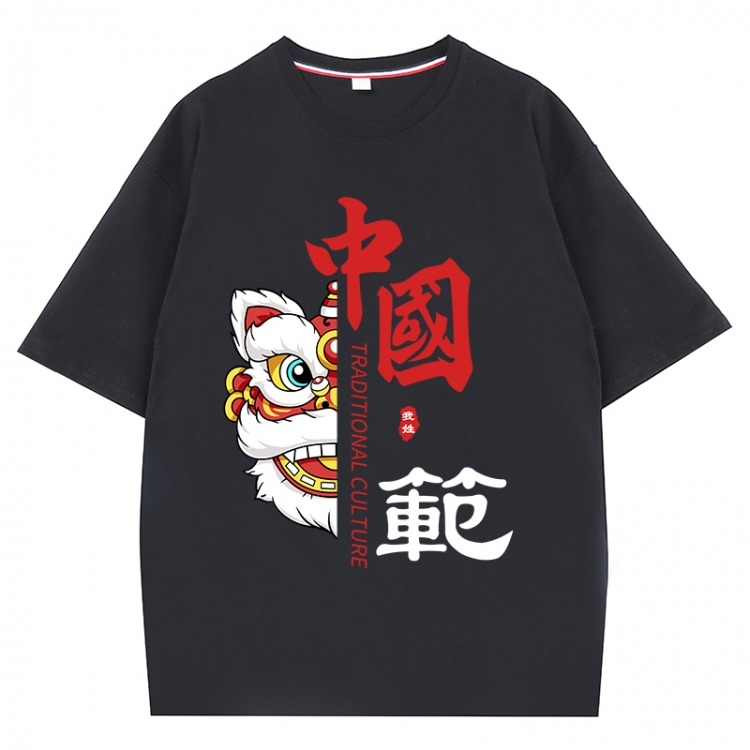 China-Chic Wind Anime Surrounding New Pure Cotton T-shirt from S to 4XL CMY-3122-2