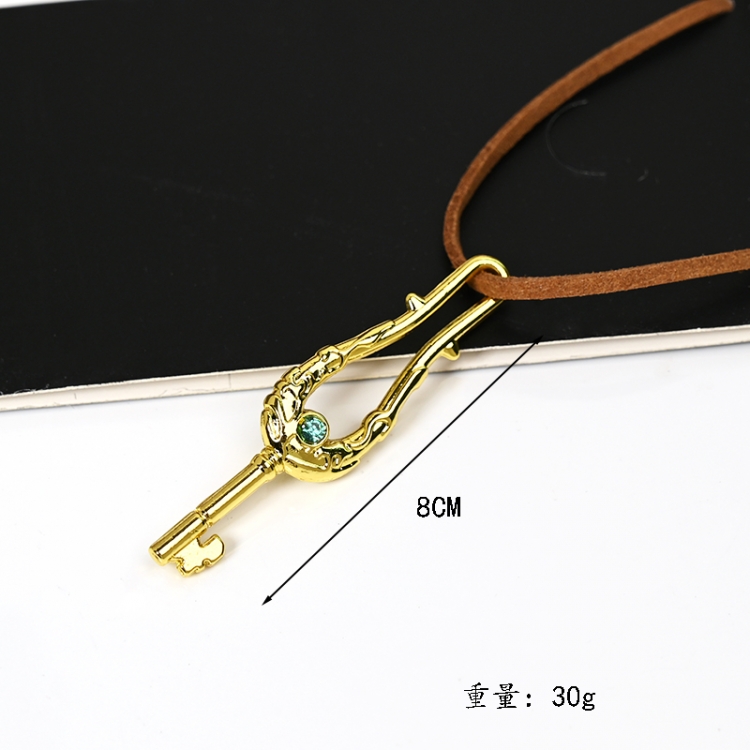 Tour of Bell and Bud Anime Surrounding Leather Rope Necklace Pendant 8CM  price for 5 pcs