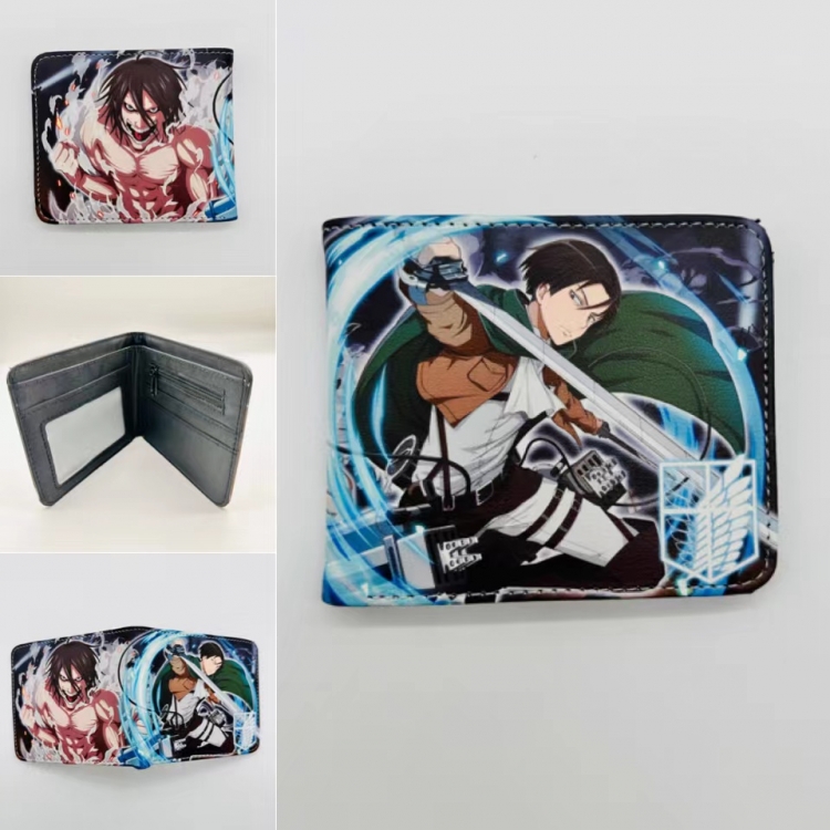 Shingeki no Kyojin Full color  Two fold short card case wallet 11X9.5CM  5523