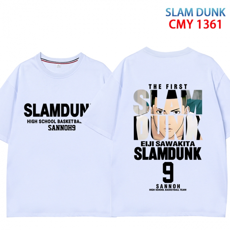 Slam Dunk Anime peripheral double-sided printed pure cotton T-shirt from S to 4XL CMY 1361 1