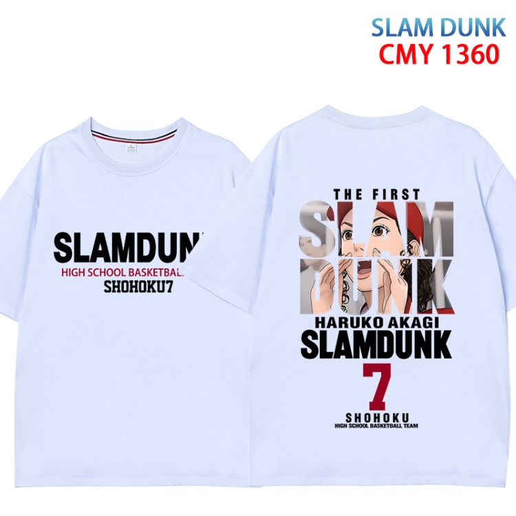 Slam Dunk Anime peripheral double-sided printed pure cotton T-shirt from S to 4XL  CMY 1360 1