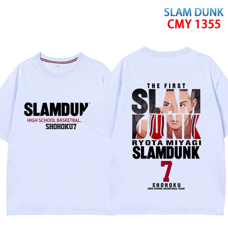 Slam Dunk Anime peripheral double-sided printed pure cotton T-shirt from S to 4XL  CMY 1355 1