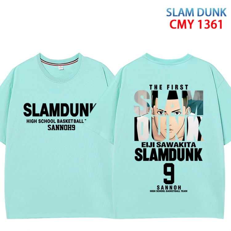 Slam Dunk Anime peripheral double-sided printed pure cotton T-shirt from S to 4XL  CMY 1361 4