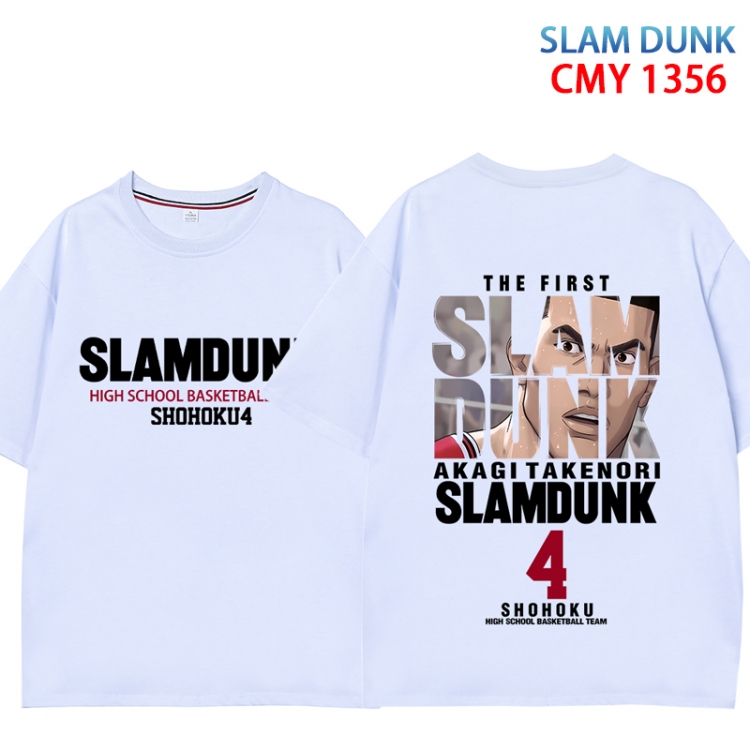Slam Dunk Anime peripheral double-sided printed pure cotton T-shirt from S to 4XL CMY 1356 1