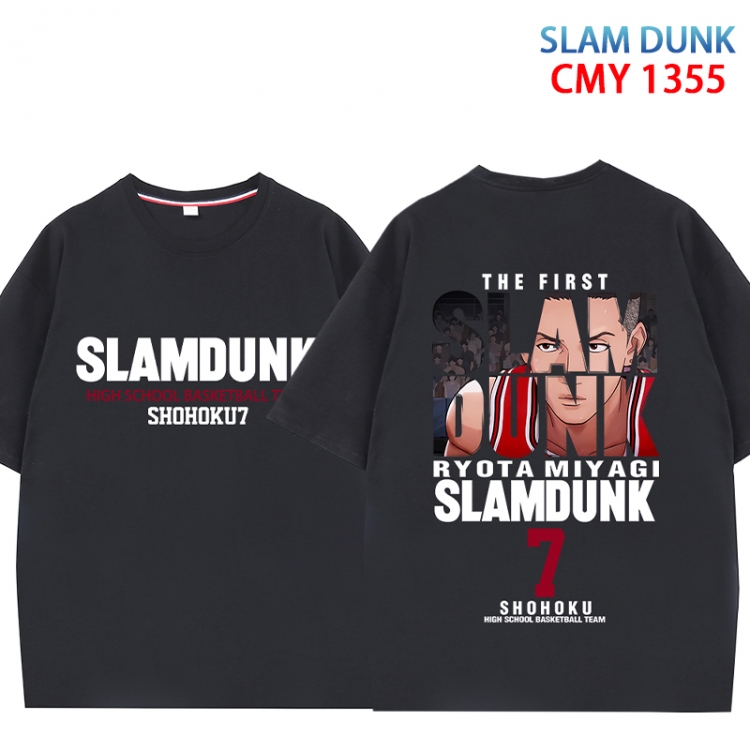 Slam Dunk Anime peripheral double-sided printed pure cotton T-shirt from S to 4XL CMY 1355 2