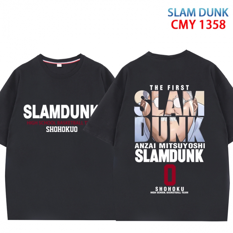 Slam Dunk Anime peripheral double-sided printed pure cotton T-shirt from S to 4XL CMY 1358 2