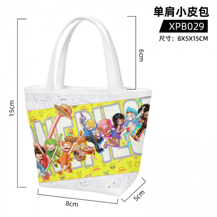 One Piece Anime single room small leather bag 8x5x15cm XPB028