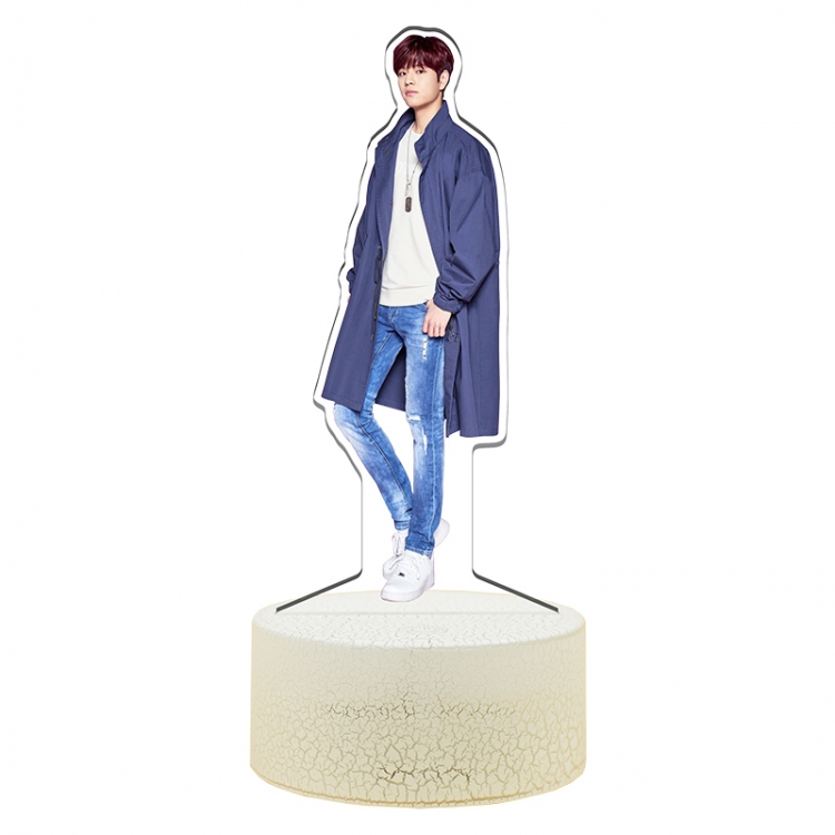 stray kids Acrylic Night Light 16 Color-changing USB Interface Box Set 19X7X4CM white base