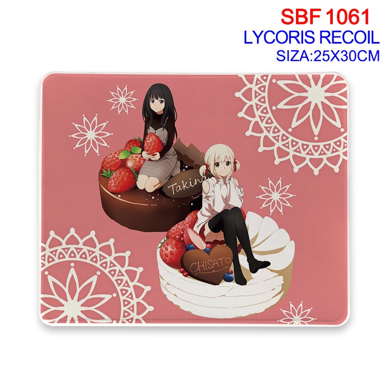 Lycoris Recoil Anime peripheral edge lock mouse pad 25X30cm SBF-1061-2