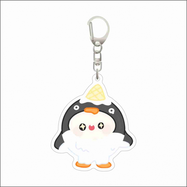 Egg Party Acrylic D button bag pendant key chain price for 5 pcs