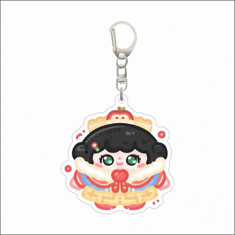 Egg Party Acrylic D button bag pendant key chain price for 5 pcs