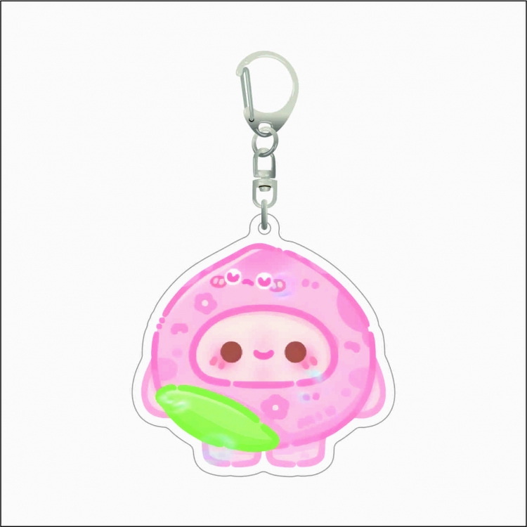 Egg Party Acrylic D button bag pendant key chain price for 5 pcs