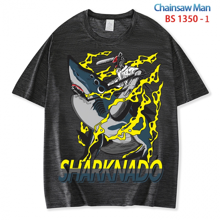 Chainsaw man  ice silk cotton loose and comfortable T-shirt from XS to 5XL  BS 1350 1