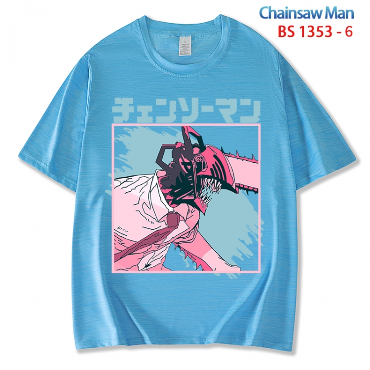 Chainsaw man  ice silk cotton loose and comfortable T-shirt from XS to 5XL BS 1353 6