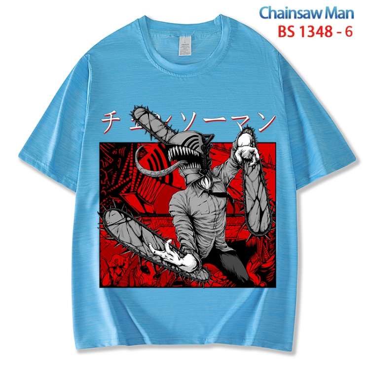 Chainsaw man  ice silk cotton loose and comfortable T-shirt from XS to 5XL  BS 1348 6