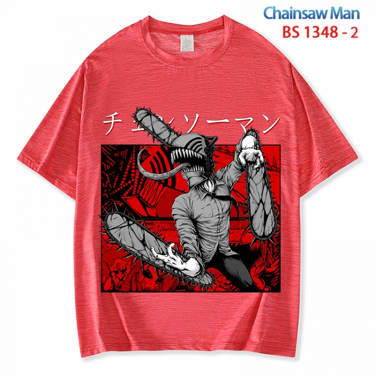 Chainsaw man  ice silk cotton loose and comfortable T-shirt from XS to 5XL BS 1348 2