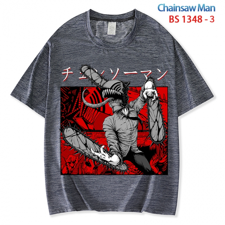 Chainsaw man  ice silk cotton loose and comfortable T-shirt from XS to 5XL  BS 1348 3