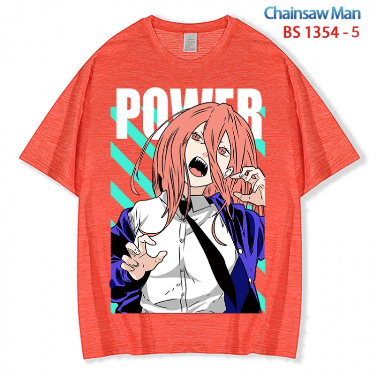 Chainsaw man  ice silk cotton loose and comfortable T-shirt from XS to 5XL BS 1354 5