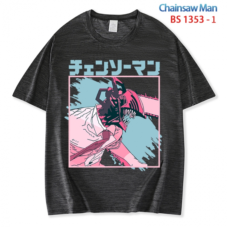 Chainsaw man  ice silk cotton loose and comfortable T-shirt from XS to 5XL BS 1353 1