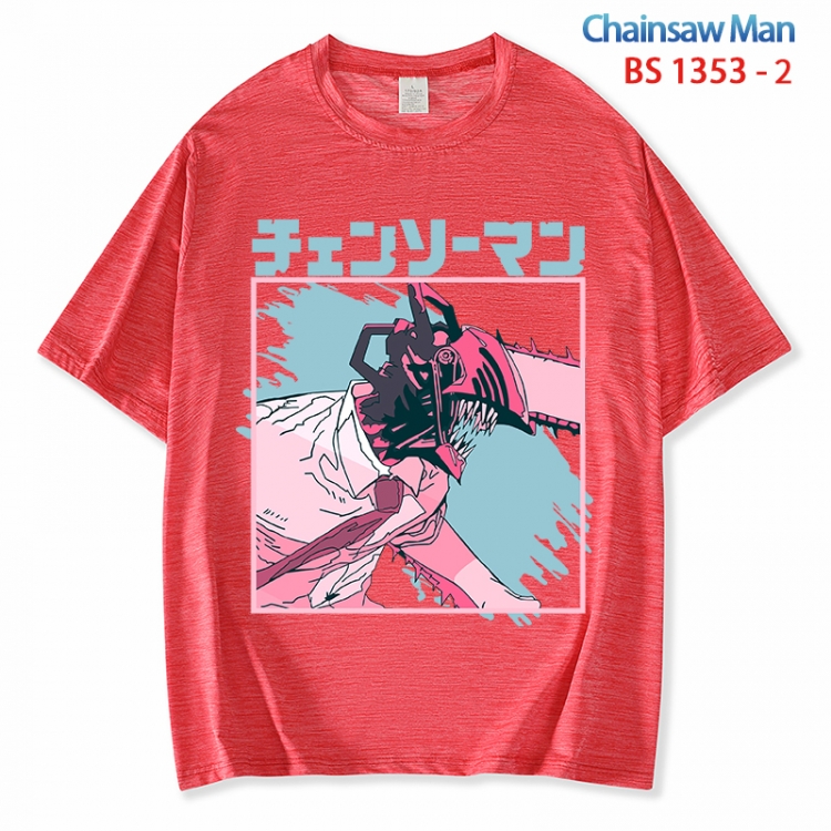 Chainsaw man  ice silk cotton loose and comfortable T-shirt from XS to 5XL BS 1353 2