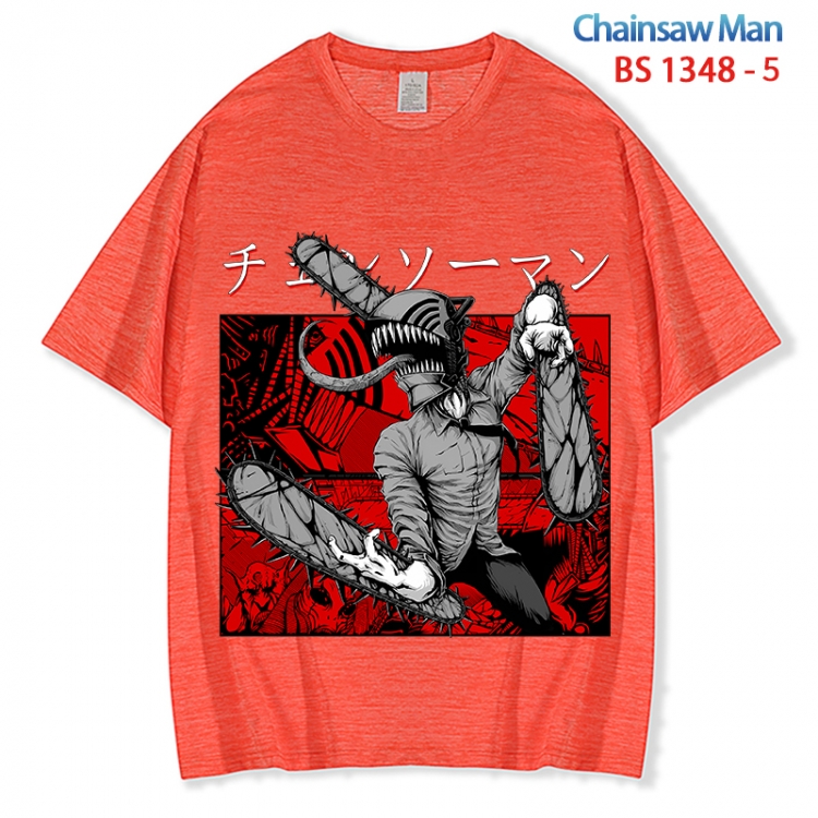 Chainsaw man  ice silk cotton loose and comfortable T-shirt from XS to 5XL  BS 1348 5