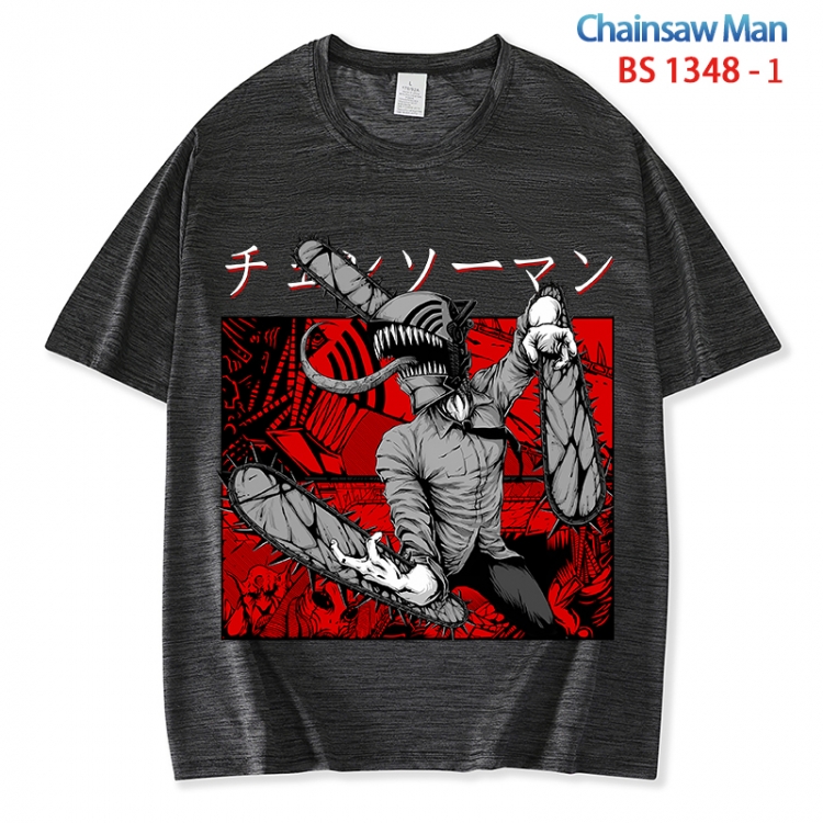 Chainsaw man  ice silk cotton loose and comfortable T-shirt from XS to 5XL BS 1348 1