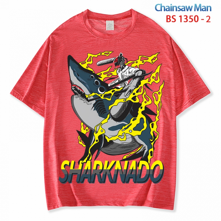 Chainsaw man  ice silk cotton loose and comfortable T-shirt from XS to 5XL BS 1350 2