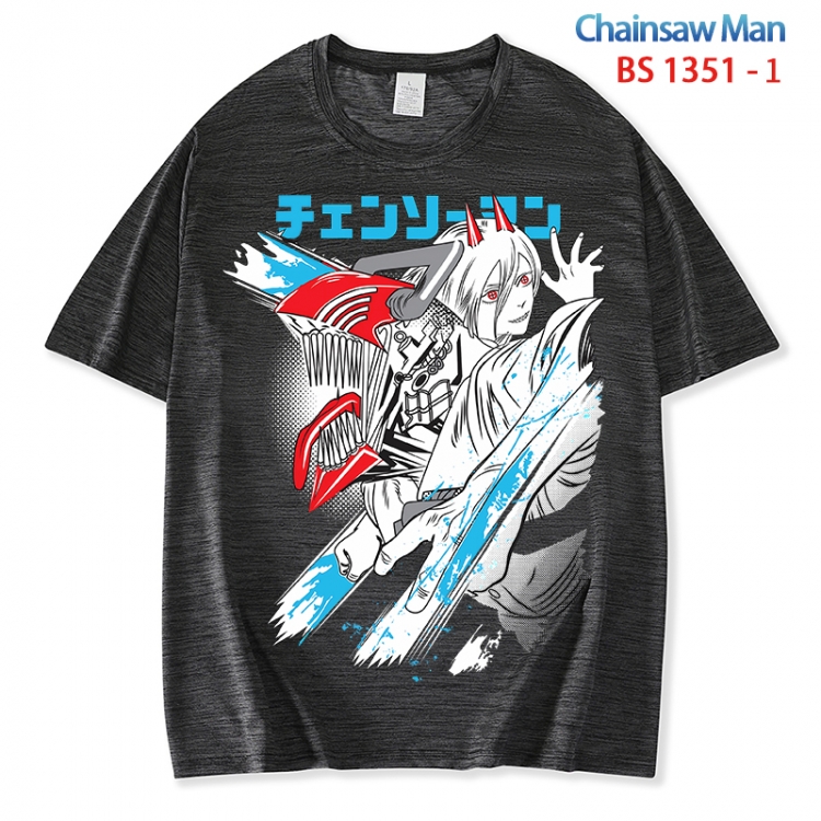 Chainsaw man  ice silk cotton loose and comfortable T-shirt from XS to 5XL BS 1351 1