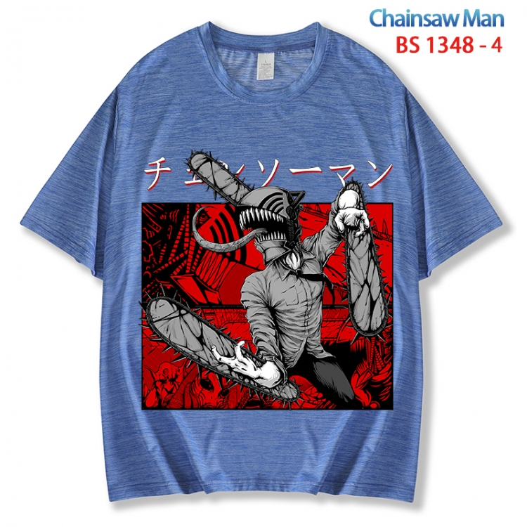 Chainsaw man  ice silk cotton loose and comfortable T-shirt from XS to 5XL BS 1348 4