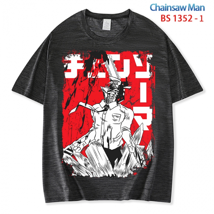 Chainsaw man  ice silk cotton loose and comfortable T-shirt from XS to 5XL BS 1352 1