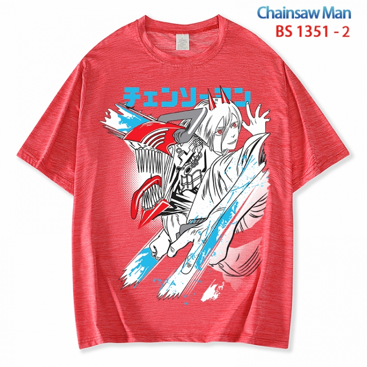 Chainsaw man  ice silk cotton loose and comfortable T-shirt from XS to 5XL BS 1351 2