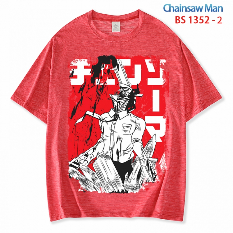 Chainsaw man  ice silk cotton loose and comfortable T-shirt from XS to 5XL  BS 1352 2